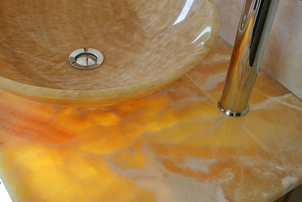 Honey Looking Onyx top & Basin