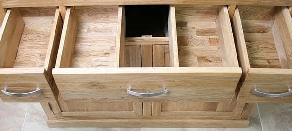 Open Drawers Showing Storage