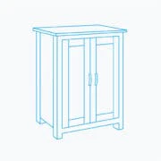 W:65cm H:85cm D:38cm