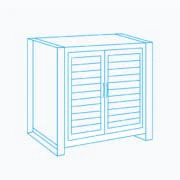 W:90cm H: 80cm D:40cm