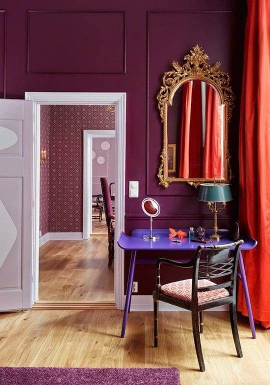 Purple and Red Room