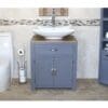 Grey Painted Vanity | Oak Top & Ceramic Basin 502GCB016