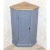 Grey Painted Unit | Oak Top Corner Painted Bathroom Storage Unit 501G