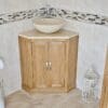 Cream Marble Top Corner Vanity Marble Basin 501BCM25C