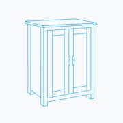 W:65cm H:85cm D:38cm