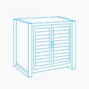 W:90cm H: 80cm D:40cm