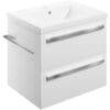 Monaco 615mm Wall Hung Basin Unit & Basin - White Gloss