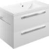 Monaco 815mm Wall Hung Basin Unit & Basin - White Gloss
