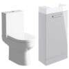 Jupiter 410mm F/S Basin Unit & C/C Toilet Pack - Grey Gloss