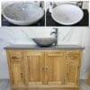 Grey Quartz Top Stone Basin Unit 402GQSBCX1