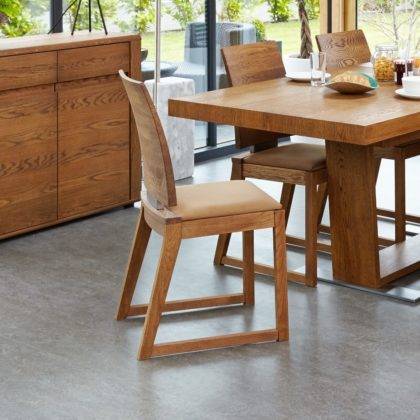Olten Cappuccino Dining Chair - Oak Finish Oak Olten Cappuccino Dining Chair