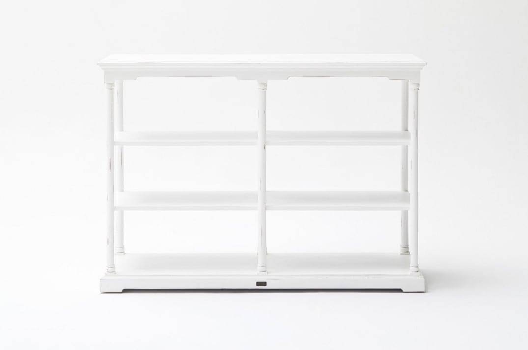 Tall Bordeaux Storage Unit with Empty Shelves Empty Bordeaux Storage Table