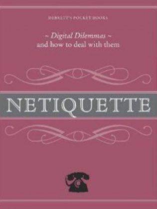 Purple reading book called Netiquette