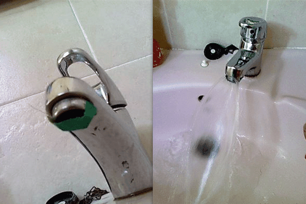 Tape Stuck Over Tap Nozzle Prank Sticky Tape Over Tap-End