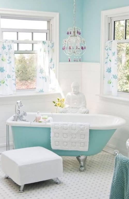 Blue and White Bathroom