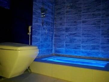 Bathrooms - Blue Lights Bathtub