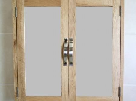Solid Oak Wall Mounted Bathroom Cabinet