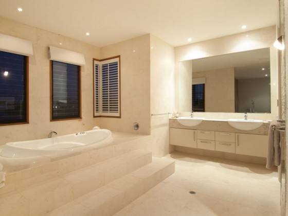 a modern styled bathroom