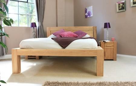 Atlas Solid Oak Furniture Bedroom Double Bed Frame Atlas Solid Oak Furniture Bedroom Double Bed Frame