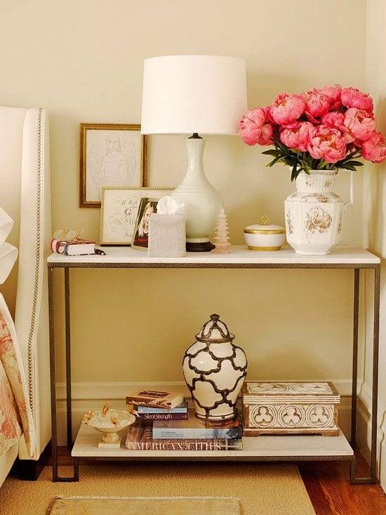 Display console table living room