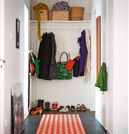Cluttered hallway