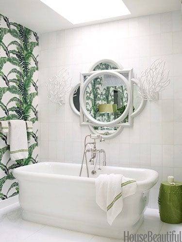 Bathroom wallpaper - spring bathroom ideas Bathroom wallpaper - spring bathroom ideas