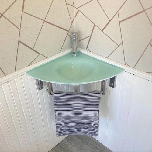 Glass Corner Basin Sets