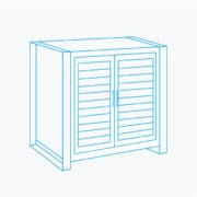 W:90cm H: 80cm D:40cm