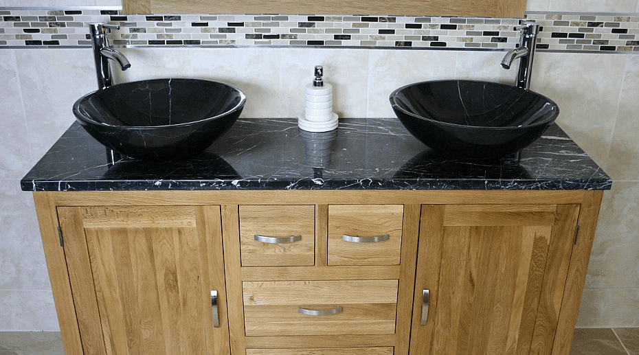 Black Marble Top & Black Marble Basins Black Marble Top & Black Marble Basins