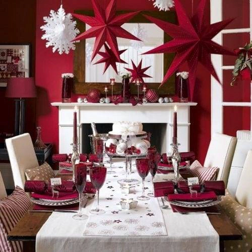 Christmas dining table and chairs